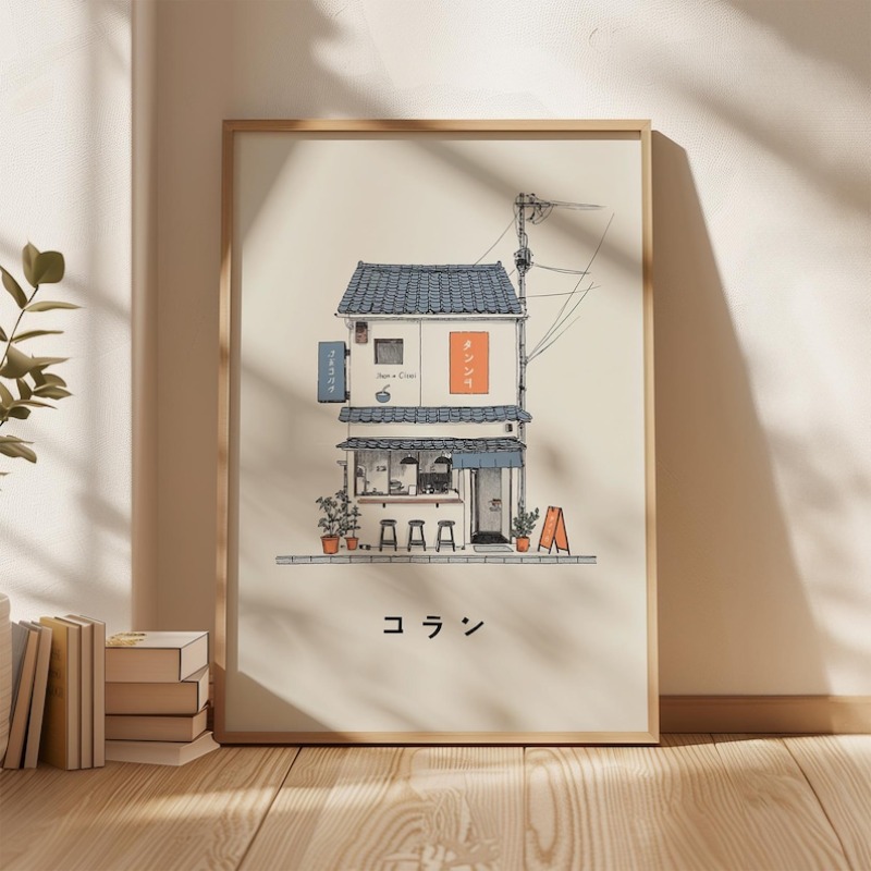 Japanese Lifestyle - 1 Buah Cetakan Seni Dinding Kanvas