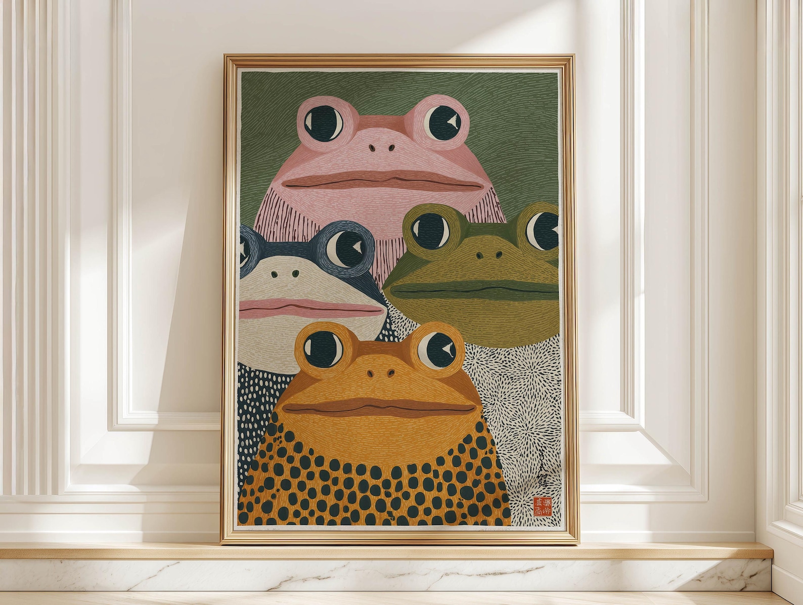 Japanese Lifestyle - Cetakan Seni Katak Jepang Modern -
