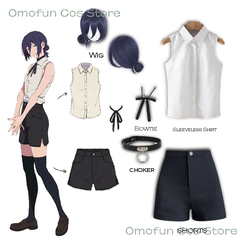 Japanese Lifestyle - Kostum Cosplay Reze Kemeja Tanpa Lengan