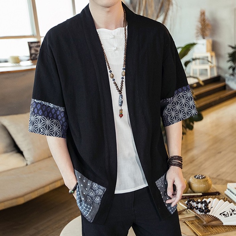 Japanese Lifestyle - Kimono Jepang Cardigan Pria Streetwear Yukata