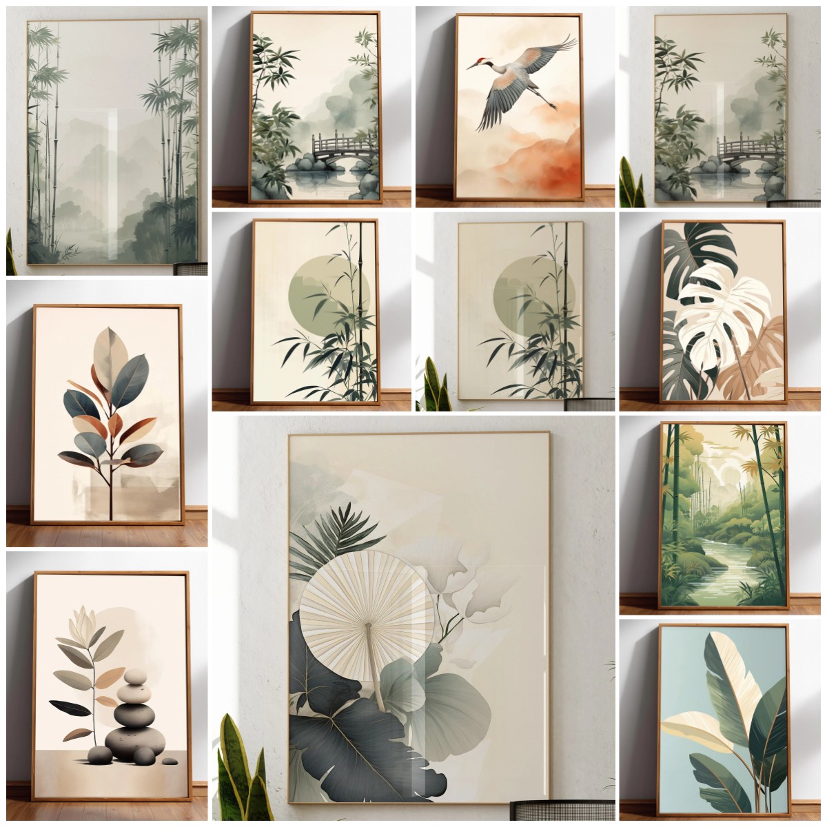 Seni Dinding Japandi Minimalis - Japanese Minimalist Lifestyle ulasan dan harga