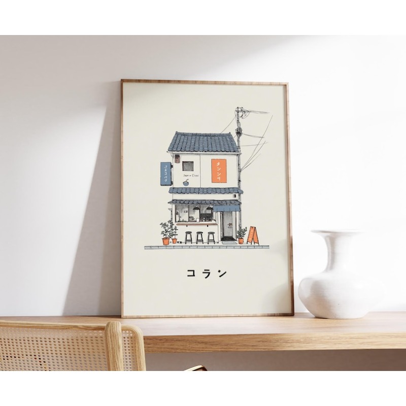 1 Buah Cetakan Seni Dinding Ka - Japanese Lifestyle ulasan dan harga